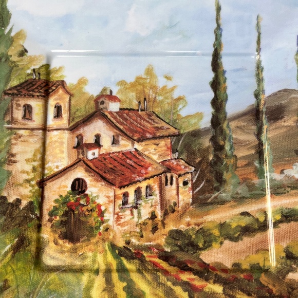 Tuscan Theme  Square Melamine Platter - Picture 2 of 8